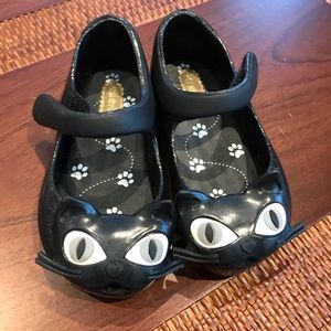 Mini Melissa Black Cats size 6 EUC